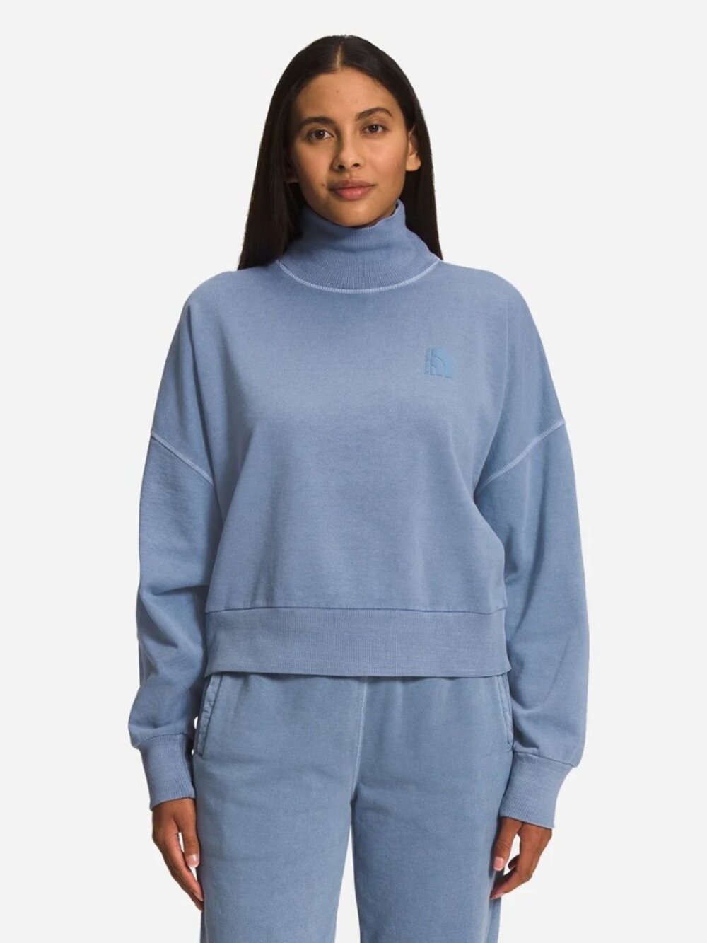THE NORTH FACE Women’s Garment Dye Mock-Neck Pullover Sweat Shirt Size Large